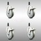 Service Caster 5 Inch 316SS Gray Poly Swivel 3/4 Inch Expanding Stem Caster Set Lock Brake SCC-SS316TTLEX20S514-PPUB-34-4 - alternate 1